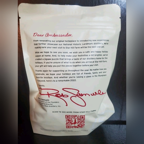 Makers Mark Puzzle - 2021 Ambassadors Christmas Gift New Collectors bar - Picture 2 of 2